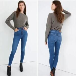 MADEWELL AG149 Petite 10" High Rise Skinny Button Fly Denim Jean // 30P